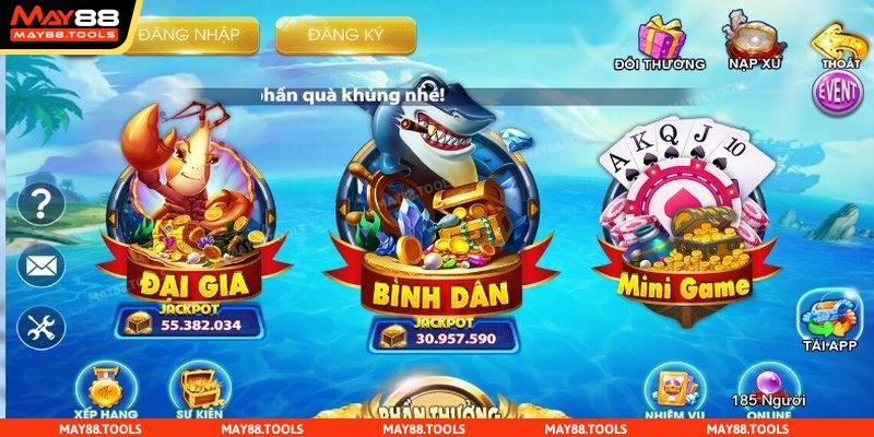 Lựa chọn một trong 3 sảnh game để khởi nghiệp